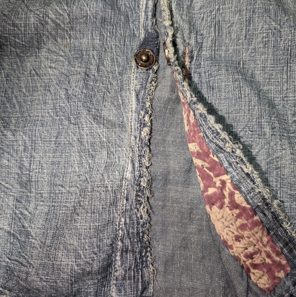 Magnolia Pearl Woodstock Sanforized Denim Patchwork Embroidered Women's OSFM - Picture 14 of 14